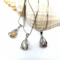 Charming Water Drop Silver Plated Locket Pendant Necklace